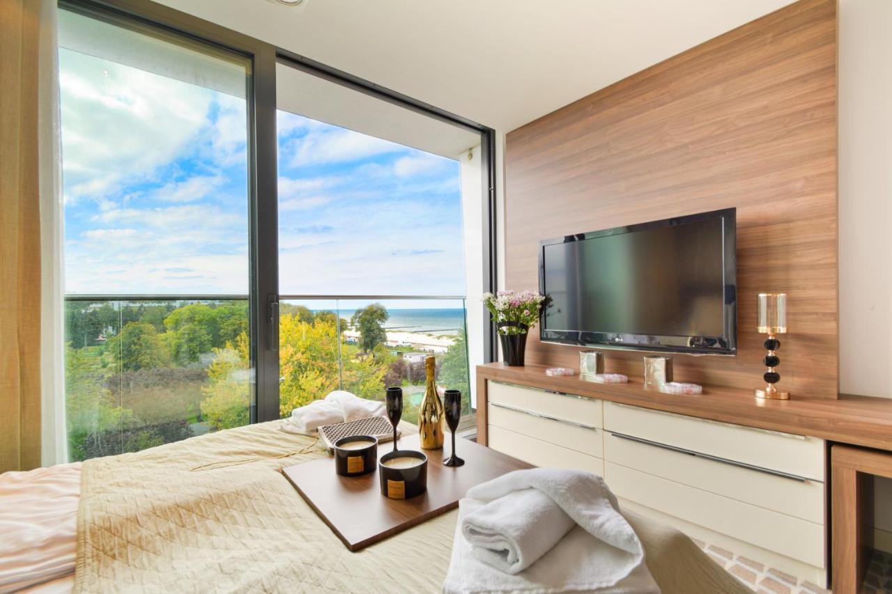 Marine Hotel Apartament Prywatny Studio Widok Na Morze Basen Sauna Jacuzzi 5 Pietro Колобжег Екстериор снимка